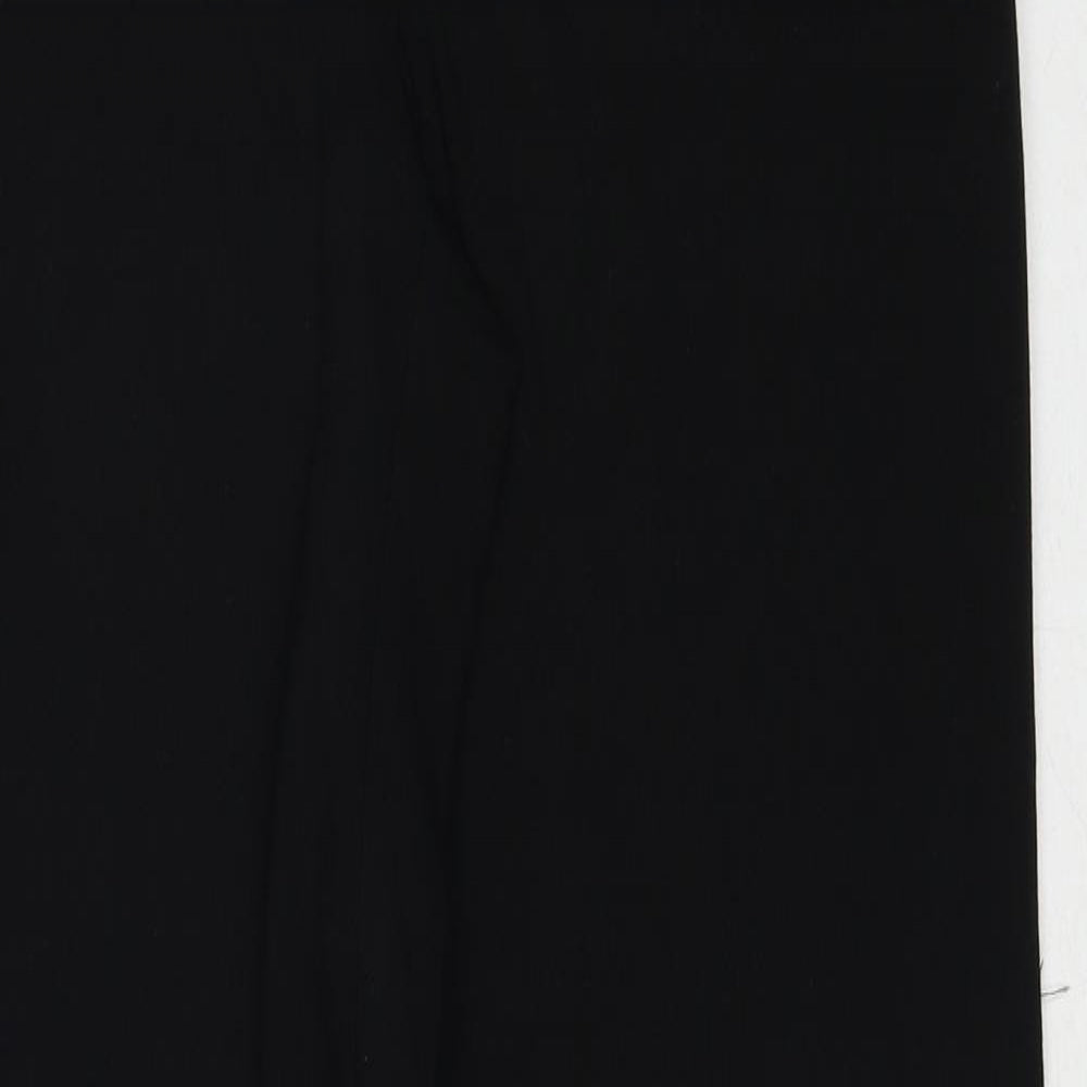 NEXT Womens Black Polyester Trousers Size 8 Regular Zip