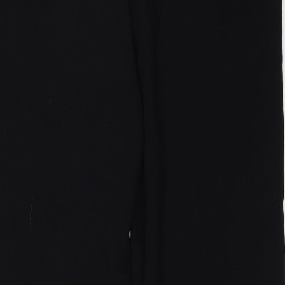 NEXT Womens Black Polyester Trousers Size 8 Regular Zip