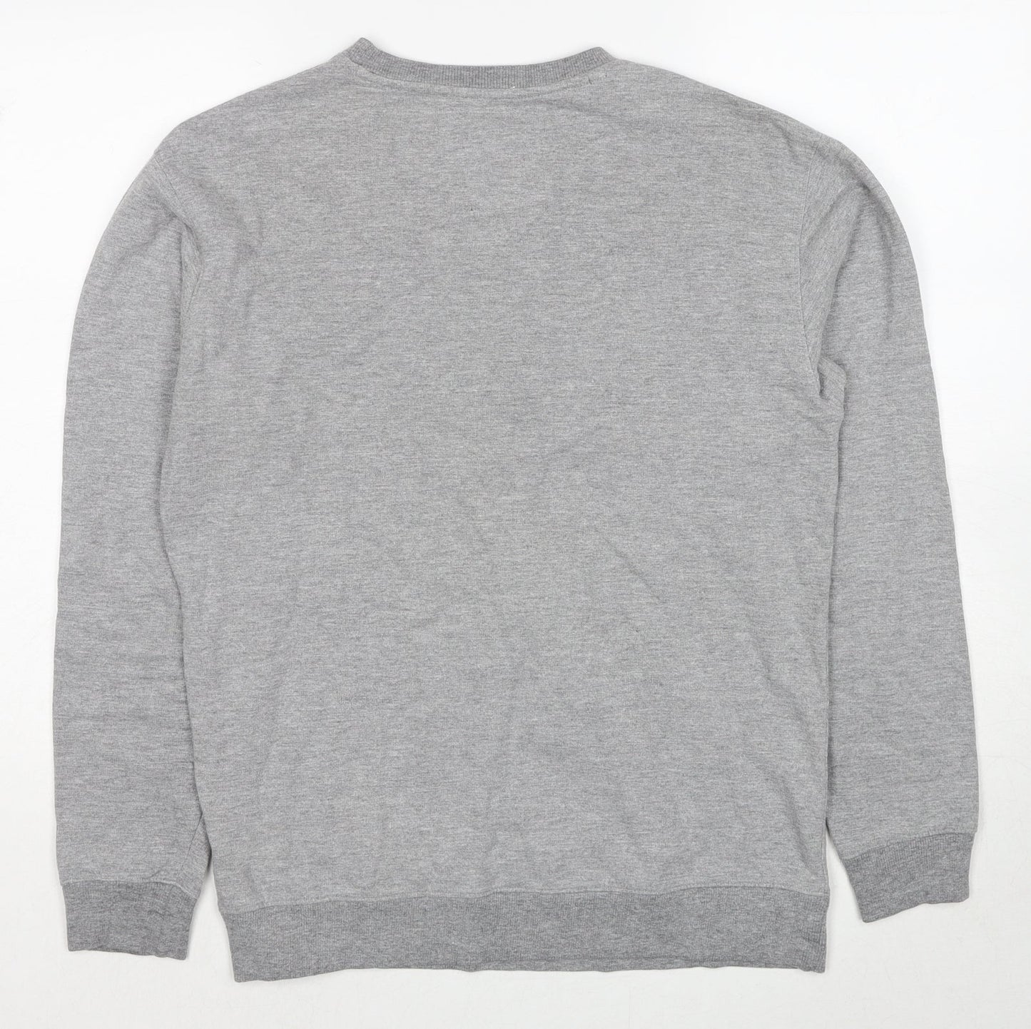Soul Star Womens Grey Cotton Pullover Sweatshirt Size L Pullover