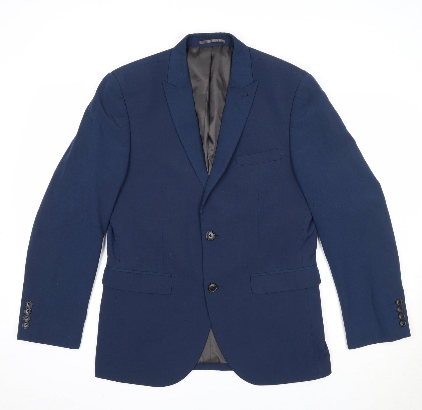 NEXT Mens Blue Polyester Jacket Suit Jacket Size 38 Regular