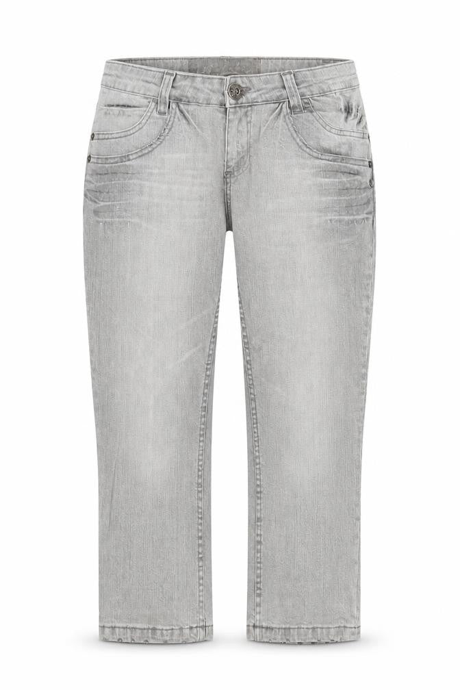 Love Label Womens Grey Cotton Straight Jeans Size 10 Regular Zip