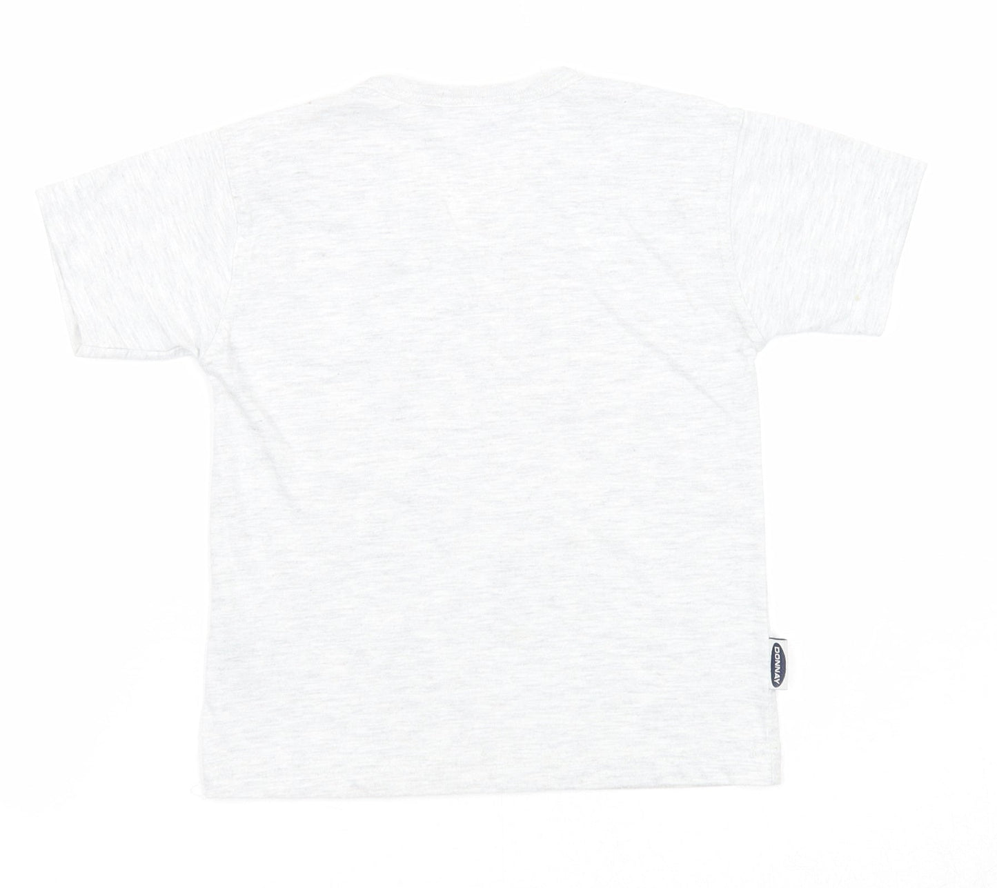 Donnay Boys Grey Polyester Basic T-Shirt Size 5-6 Years V-Neck Pullover