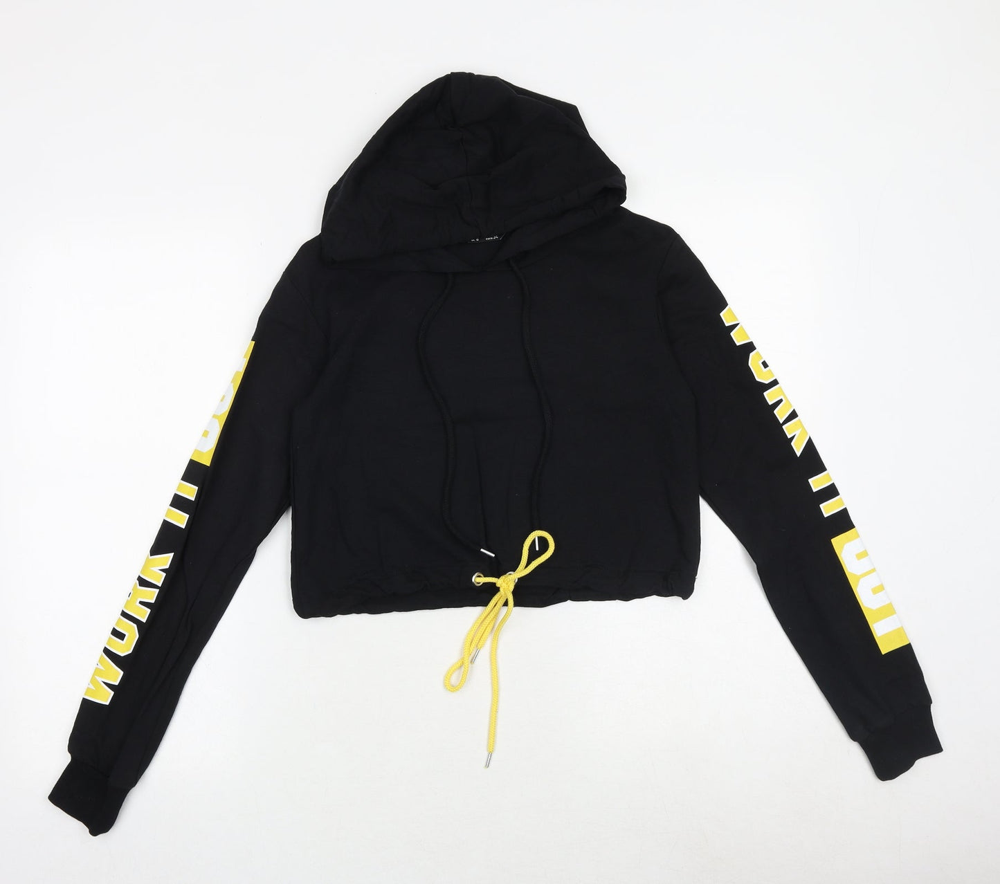 Select Womens Black Cotton Pullover Hoodie Size 6 Pullover - Work It Out