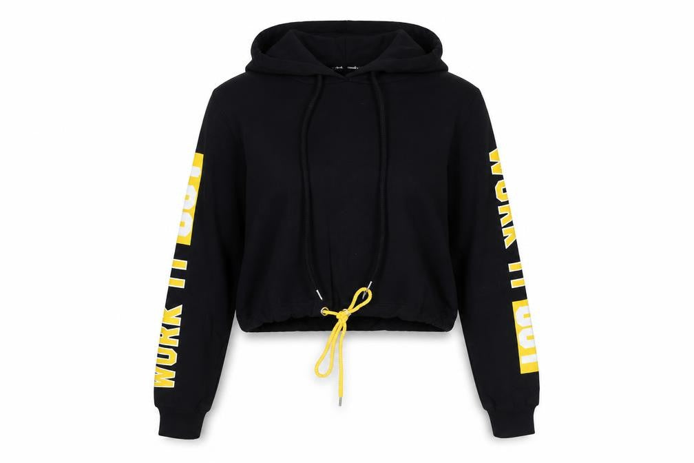 Select Womens Black Cotton Pullover Hoodie Size 6 Pullover - Work It Out