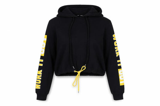 Select Womens Black Cotton Pullover Hoodie Size 6 Pullover - Work It Out