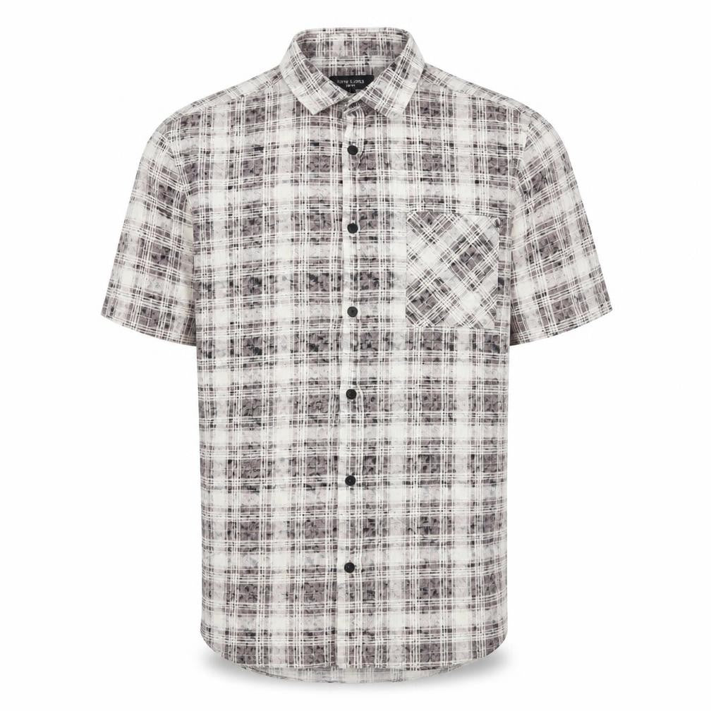 New Look Mens Multicoloured Plaid Cotton Button-Up Size L Collared Button