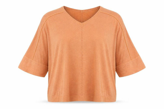 NEXT Womens Orange Viscose Basic Blouse Size XL V-Neck