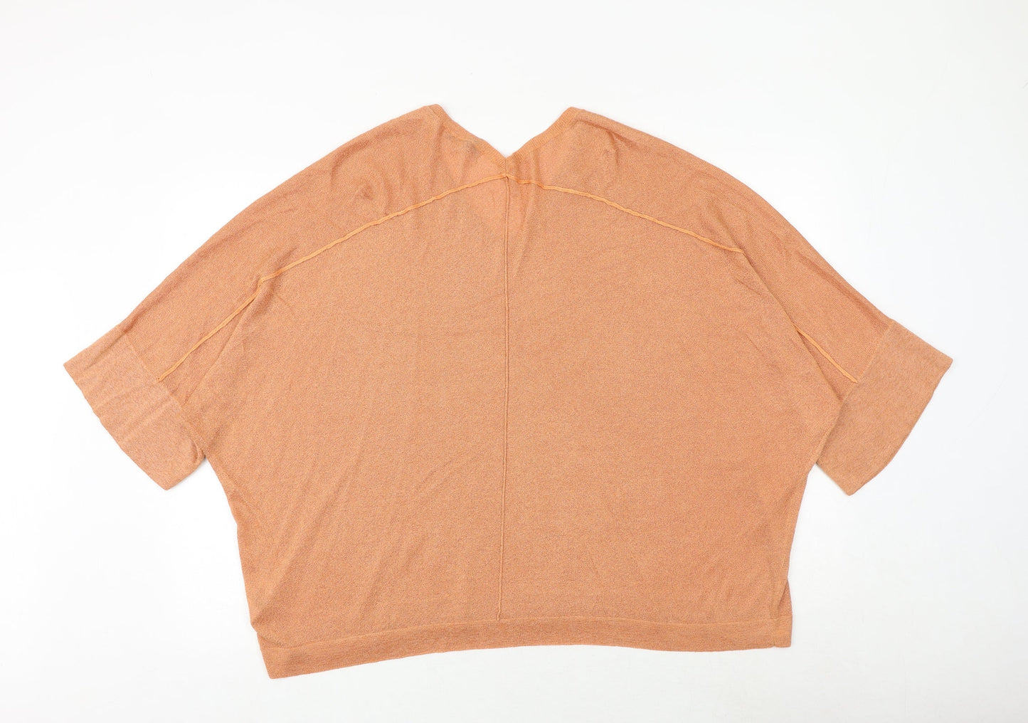 NEXT Womens Orange Viscose Basic Blouse Size XL V-Neck