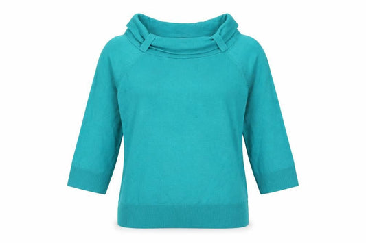Marks & Spencer Womens Green Round Neck Acrylic Pullover Jumper Size 12
