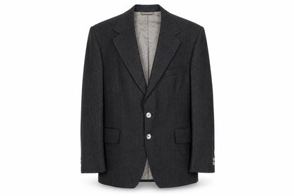 Jackson The Tailor Mens Black Striped Polyester Jacket Suit Jacket Size 38 Regular