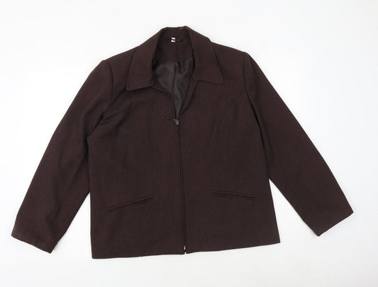 EWM Womens Brown Jacket Size 16 Zip