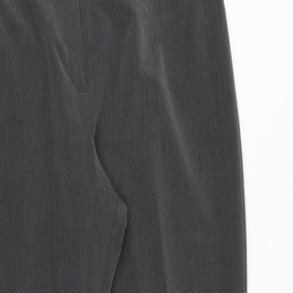 Debenhams Womens Grey Polyester Trousers Size 18 Regular Zip