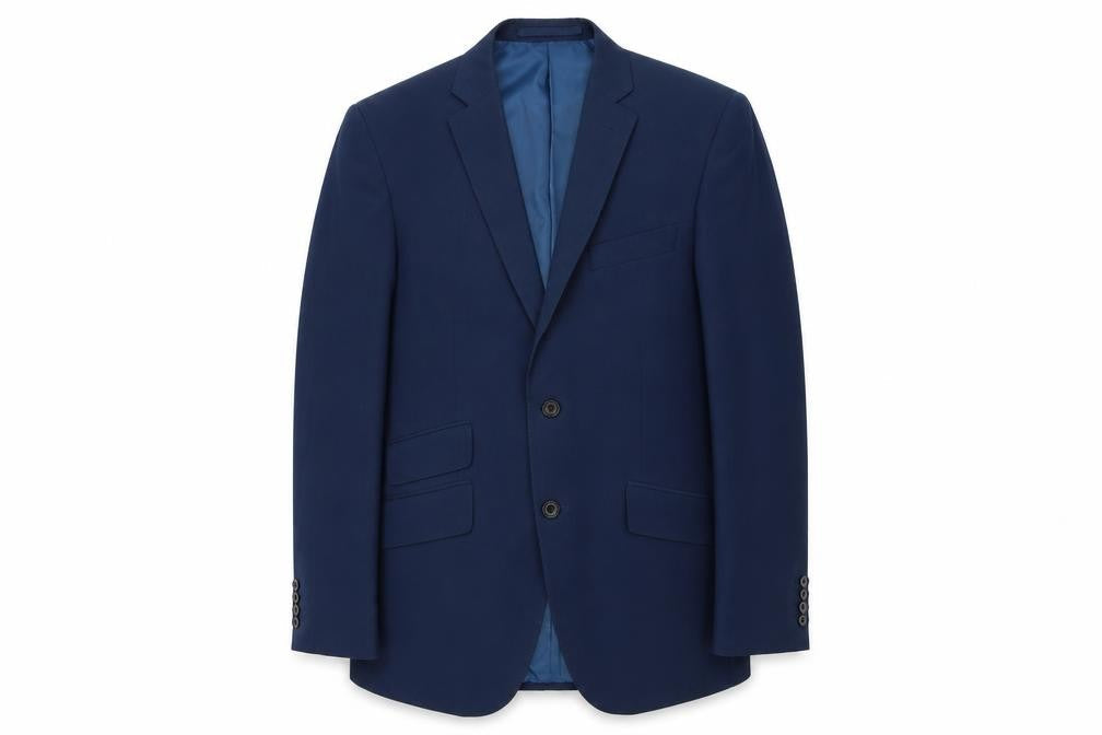 Marks & Spencer Mens Blue Polyester Jacket Suit Jacket Size 38 Regular