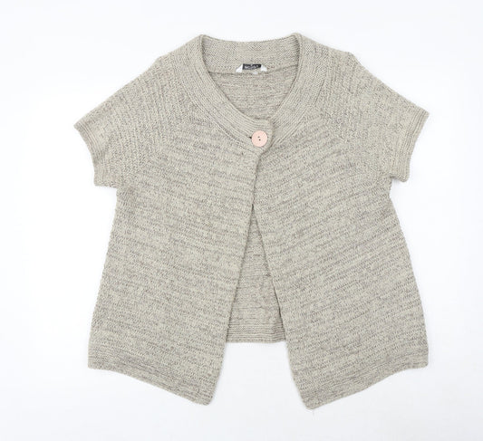 EDITIONS Womens Beige V-Neck Acrylic Pullover Jumper Size 18