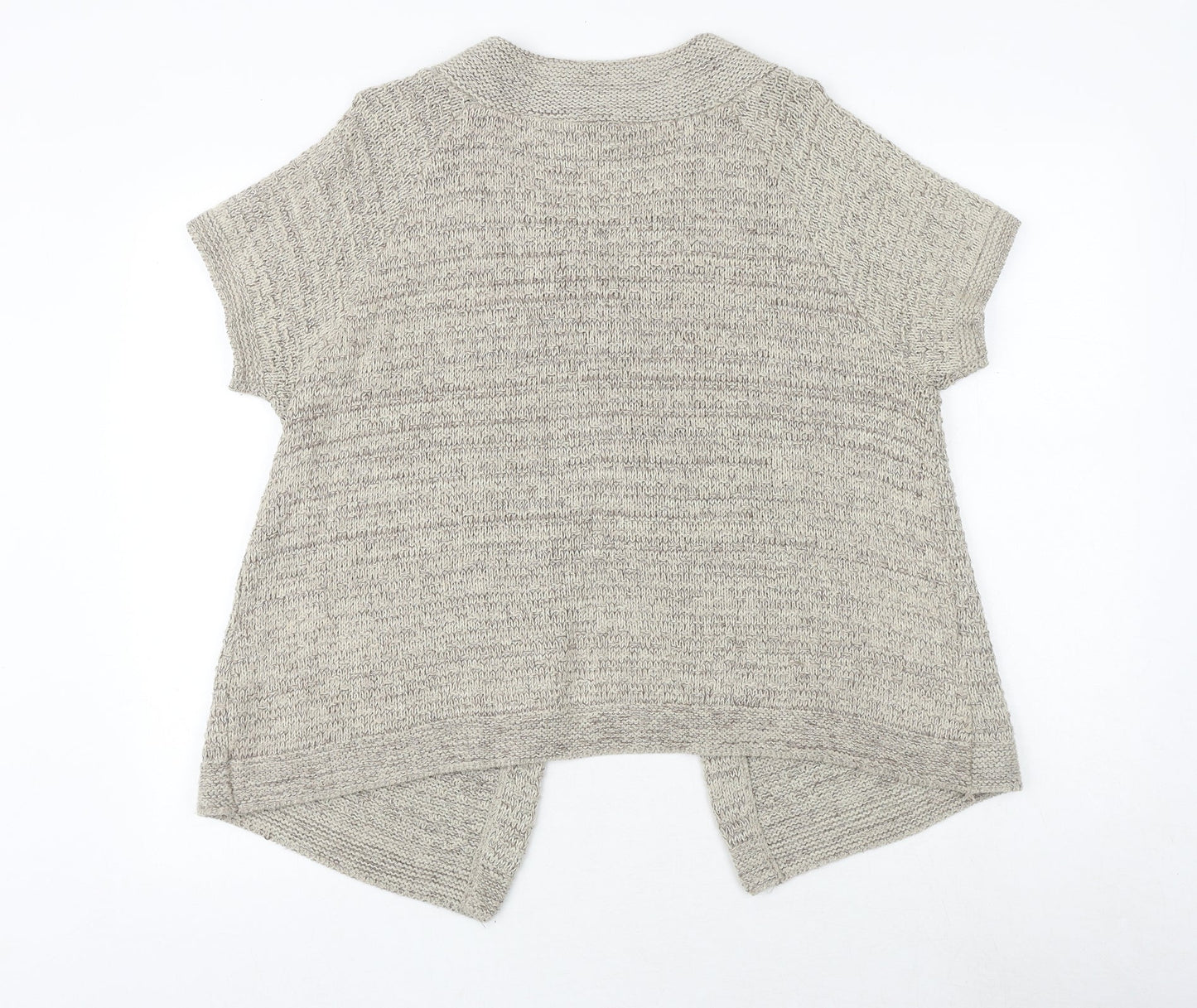 EDITIONS Womens Beige V-Neck Acrylic Pullover Jumper Size 18