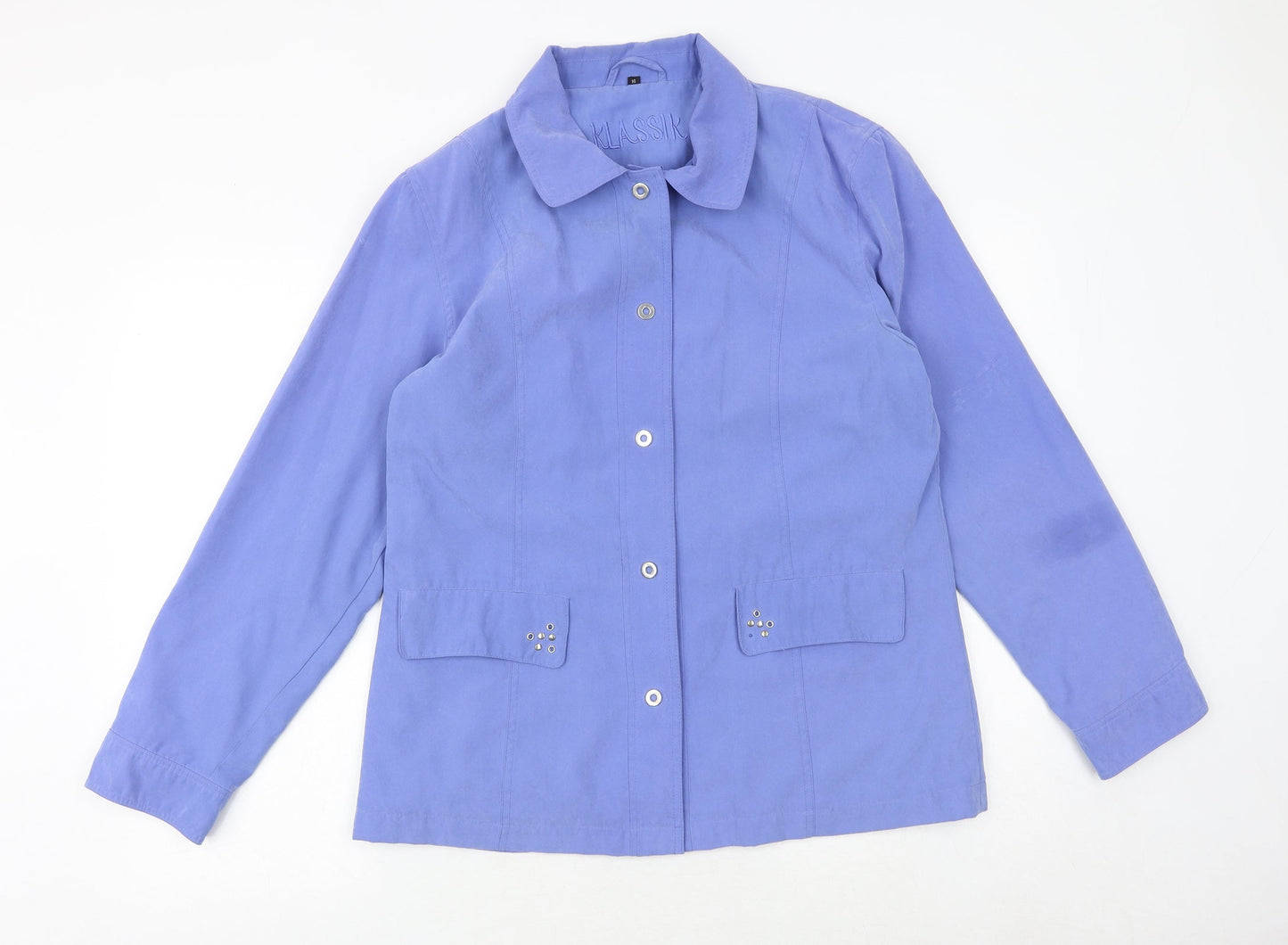 Klassic Womens Blue Jacket Size 14 Button