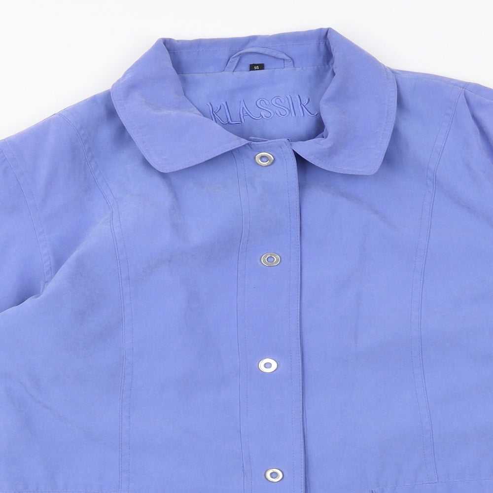 Klassic Womens Blue Jacket Size 14 Button