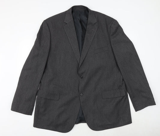 Marks and Spencer Mens Grey Polyester Jacket Suit Jacket Size 46 Regular