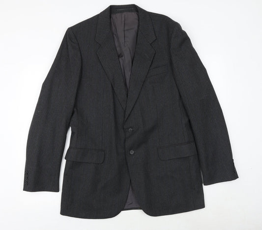 St Michael Mens Black Polyester Jacket Suit Jacket Size 42 Regular