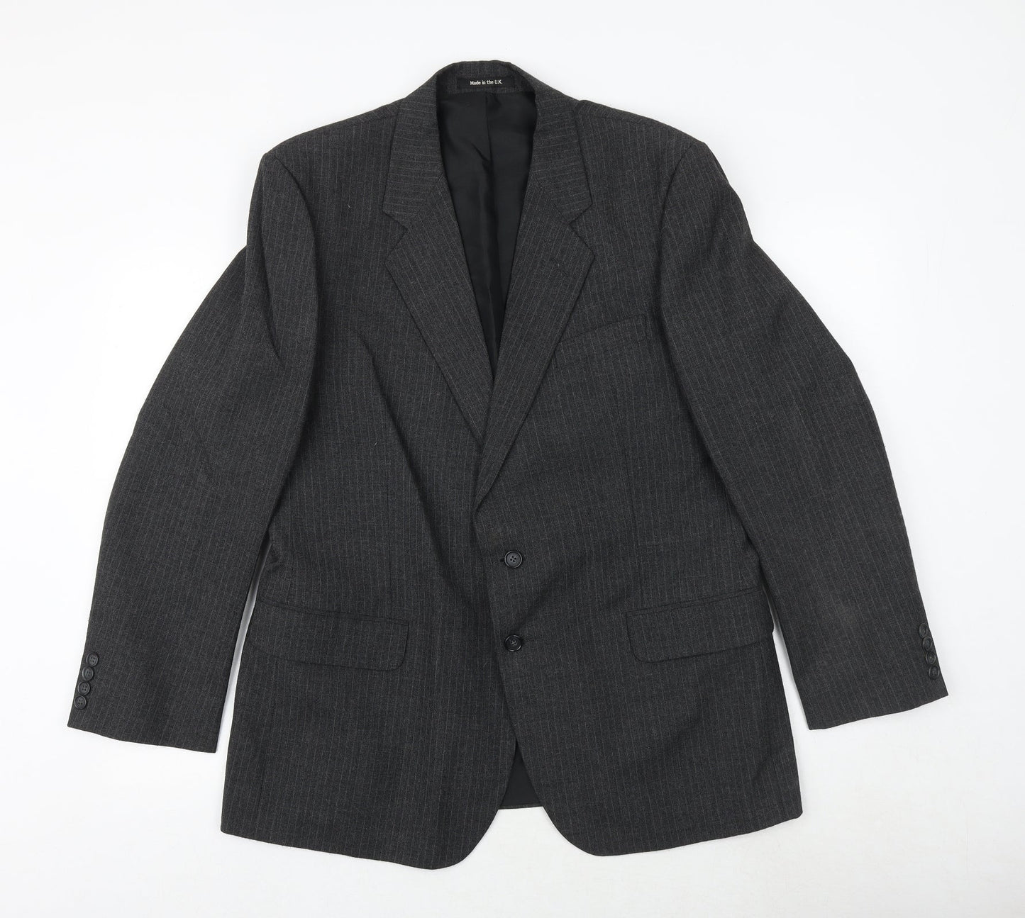 St Michael Mens Grey Polyester Jacket Suit Jacket Size 42 Regular