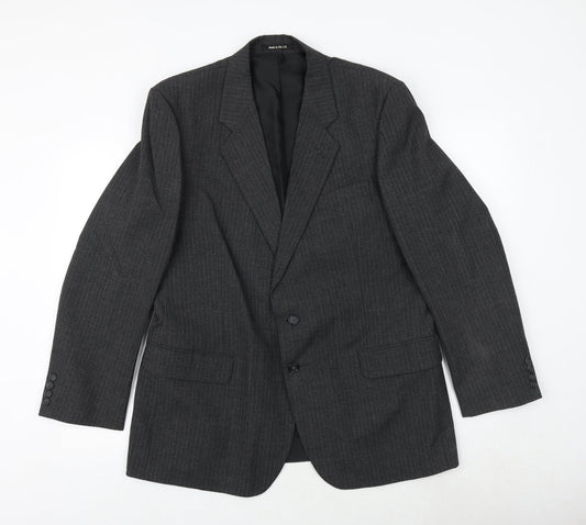 St Michael Mens Grey Polyester Jacket Suit Jacket Size 42 Regular