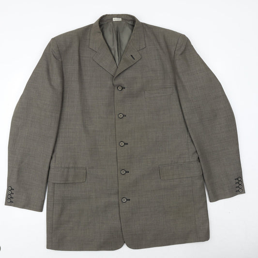 ALBERTO Mens Brown Polyester Jacket Suit Jacket Size 44 Regular