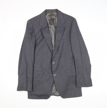 Evans & Wilkins Mens Grey Wool Jacket Suit Jacket Size 36 Regular