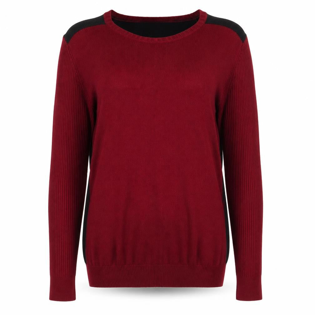 Jonathan Saunders Womens Red Round Neck Viscose Pullover Jumper Size 14
