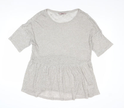 Next Womens Grey Round Neck Acrylic Pullover Jumper Size 14