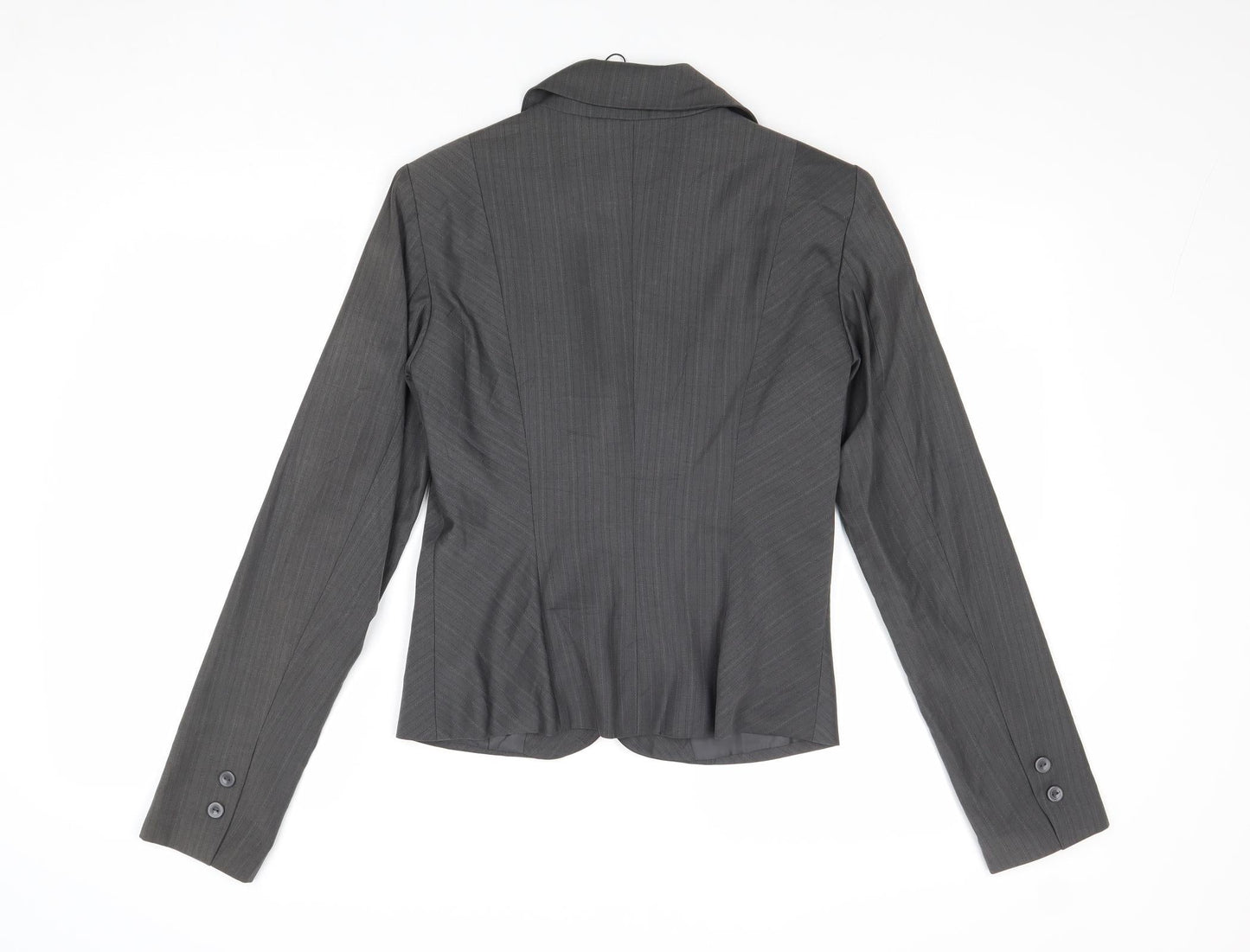 Vera Moda Womens Grey Striped Polyester Jacket Suit Jacket Size 8