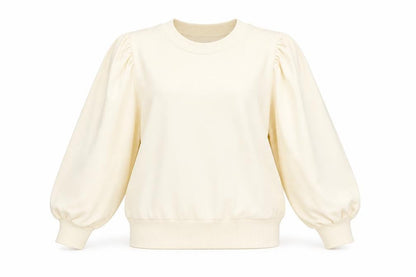 H&M Womens Beige Cotton Pullover Sweatshirt Size L Pullover