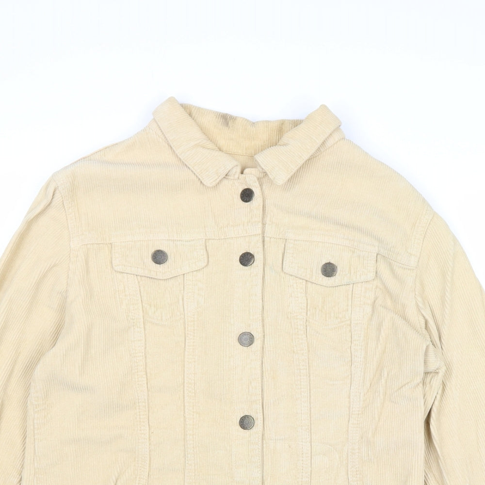 SP & Co Womens Beige Jacket Size M Button
