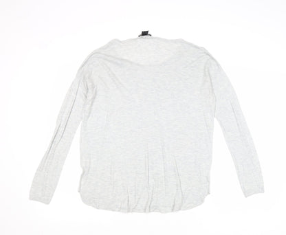 H&M Womens Grey Round Neck Acrylic Pullover Jumper Size XS