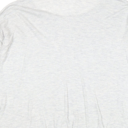 H&M Womens Grey Round Neck Acrylic Pullover Jumper Size XS