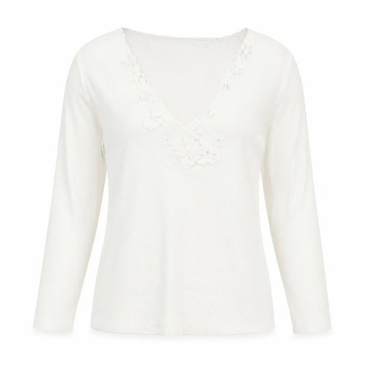 Principles Womens White Viscose Basic T-Shirt Size 14 V-Neck