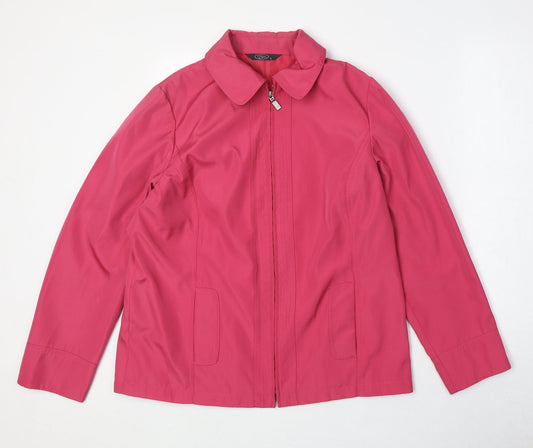 Bonmarché Womens Pink Jacket Size S Zip