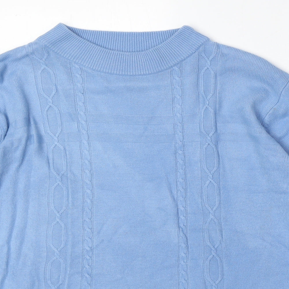 Reflect Womens Blue Round Neck Acrylic Pullover Jumper Size L - Size L-XL