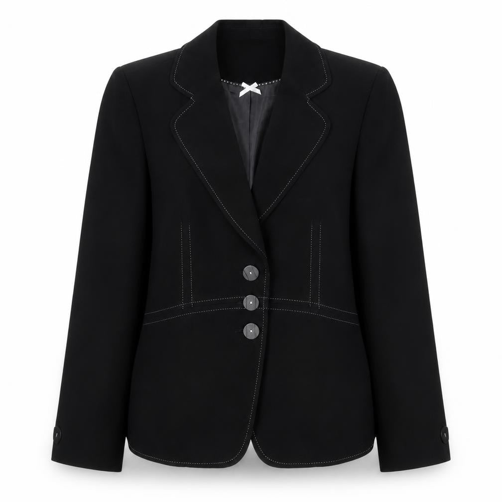 Marks & Spencer Womens Black Polyester Jacket Blazer Size 12