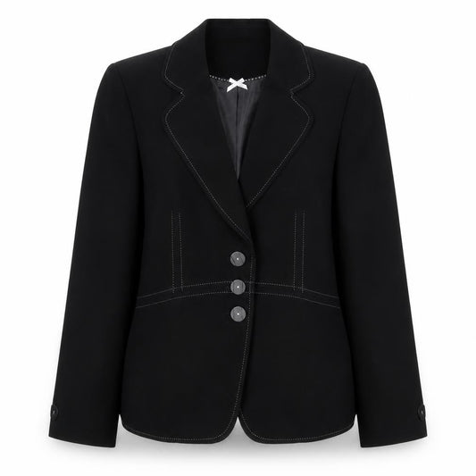 Marks & Spencer Womens Black Polyester Jacket Blazer Size 12