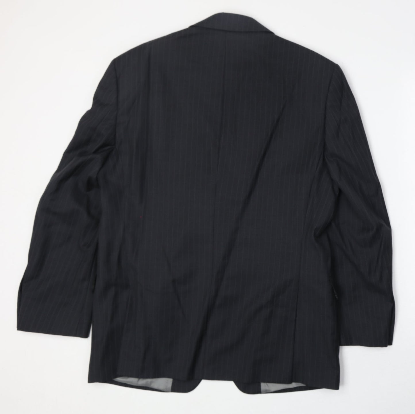 Marks and Spencer Mens Black Striped Wool Jacket Suit Jacket Size 40 Regular