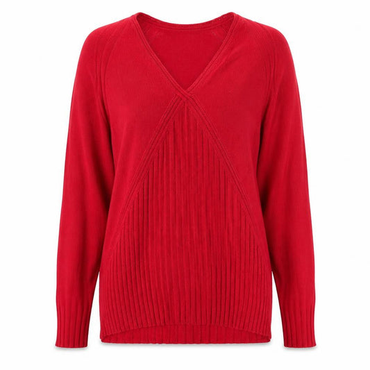 Country Casuals Womens Pink V-Neck Viscose Pullover Jumper Size L