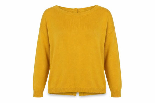 Miss Selfridge Womens Yellow Boat Neck Viscose Pullover Jumper Size 8