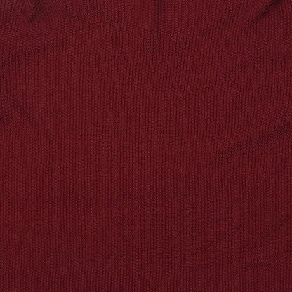 Yoins Womens Red V-Neck Acrylic Pullover Jumper Size XL