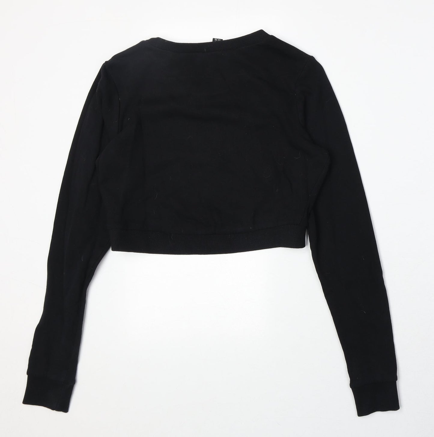 Select Womens Black 100% Cotton Pullover Sweatshirt Size 10 Pullover - Babygirl
