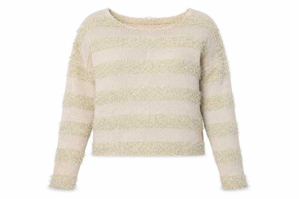 Diamond Womens Multicoloured Boat Neck Striped Polyester Pullover Jumper Size M