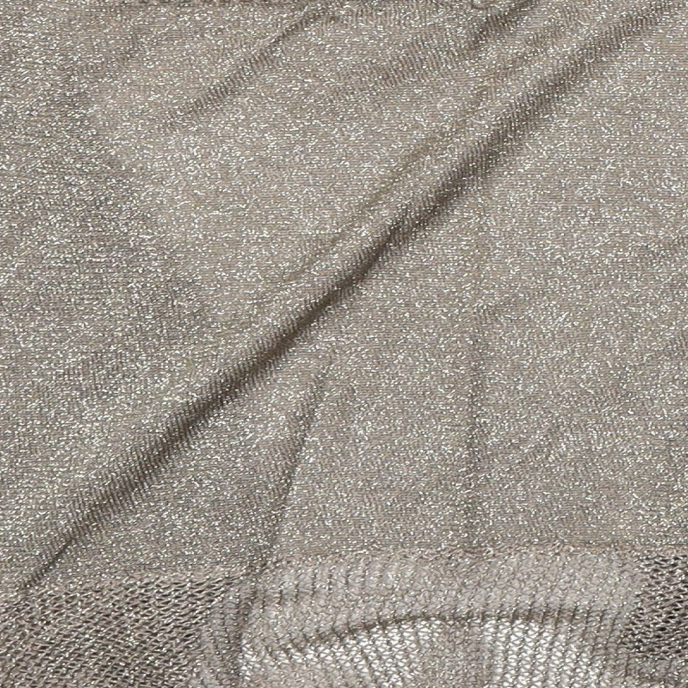 Topshop Womens Brown V-Neck Acrylic Cardigan Jumper Size 10