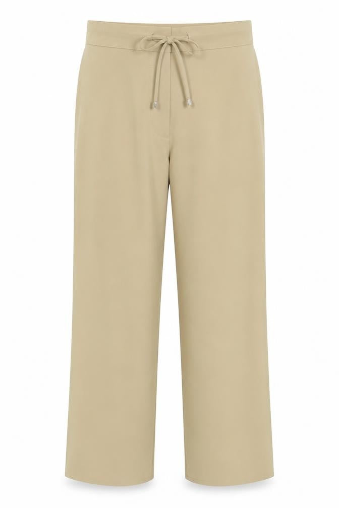 Reviev Womens Beige Polyester Trousers Size 28 in L30 in Regular Drawstring