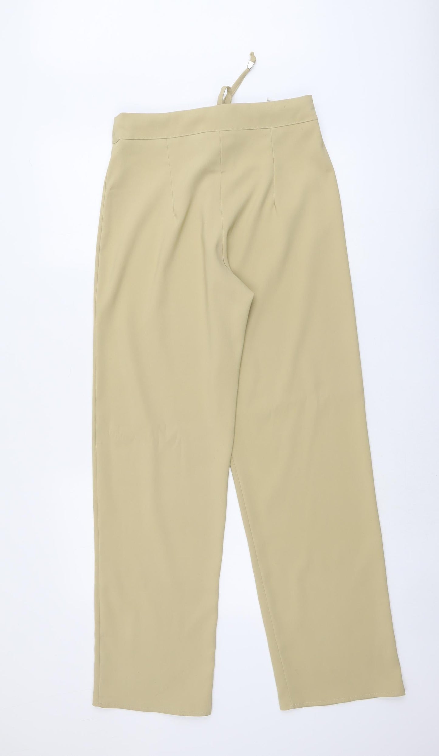 Reviev Womens Beige Polyester Trousers Size 28 in L30 in Regular Drawstring