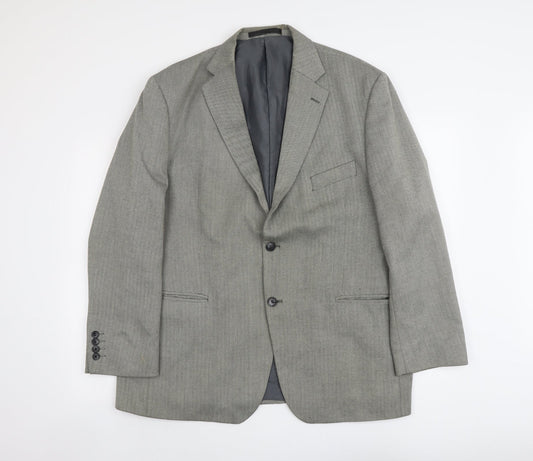 Marks and Spencer Mens Grey Polyester Jacket Suit Jacket Size L Regular