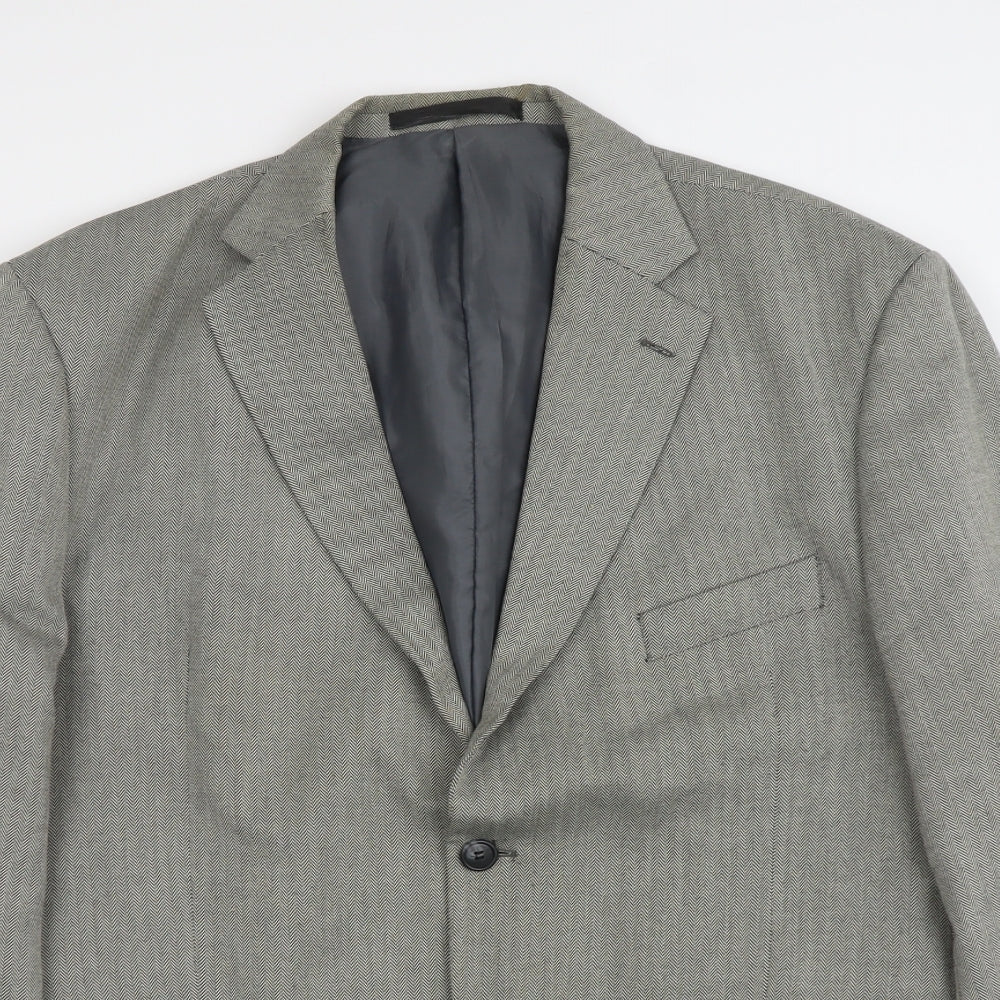 Marks and Spencer Mens Grey Polyester Jacket Suit Jacket Size L Regular
